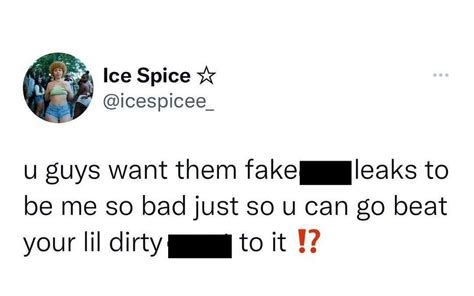 ice spice twitter leak|Ice Spice Responds to Alleged Sex Tape Leaks